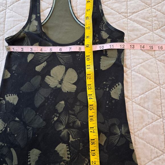 Lululemon Biggie So Fly Racerback Tank Women's XS/S Green Butterfly Athletic - Picture 6 of 6